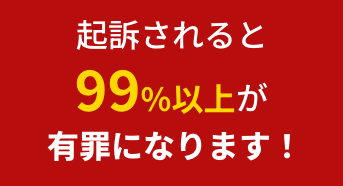 起訴されると99%以上が有罪になります